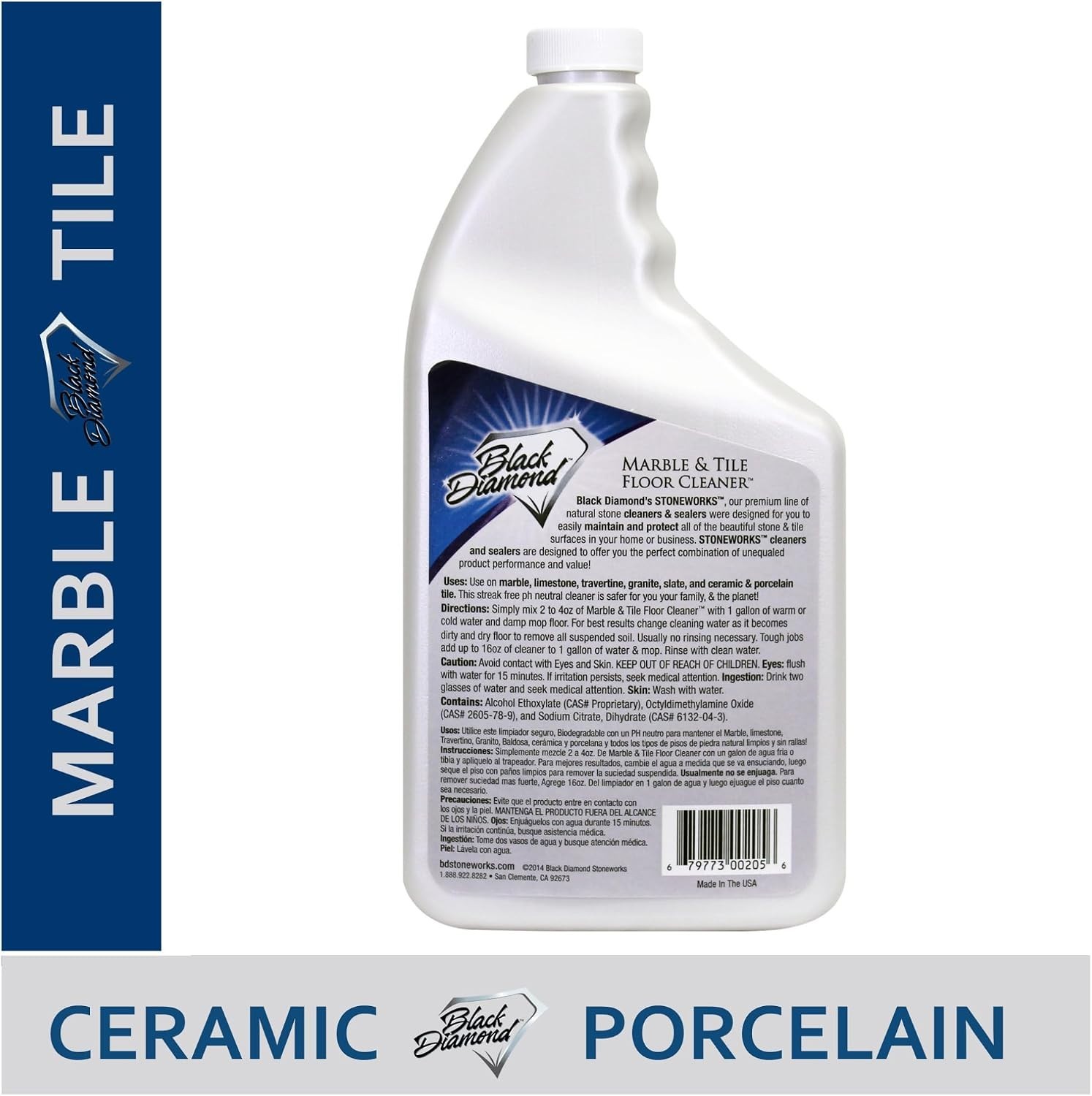 Marble & Tile Floor Cleaner Concentrate, pH Neutral, Streak-Free & No-Rinse F…