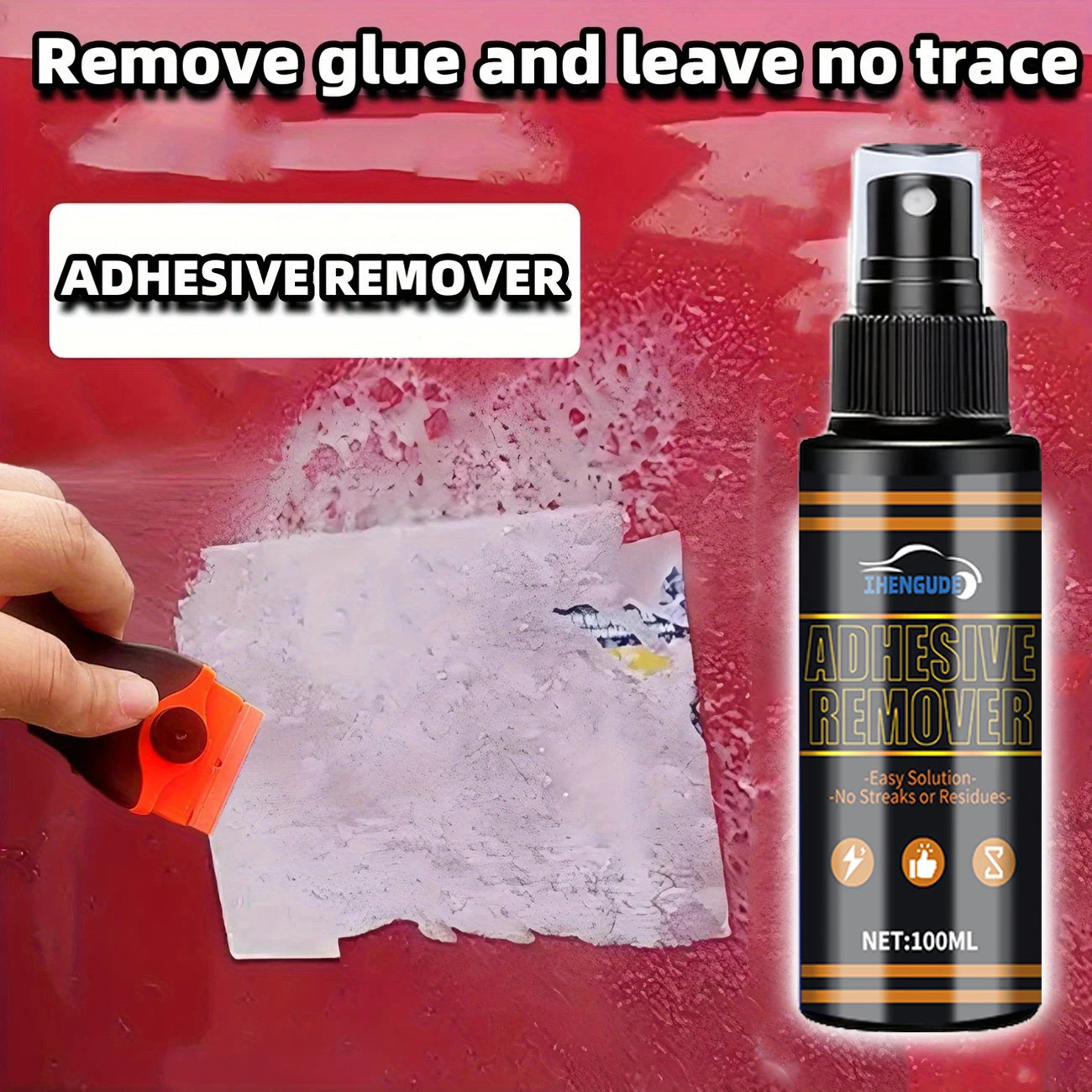 Traceless Sticker Adhesive Remover Spray 4 oz Safe For Glass Metal Plastic