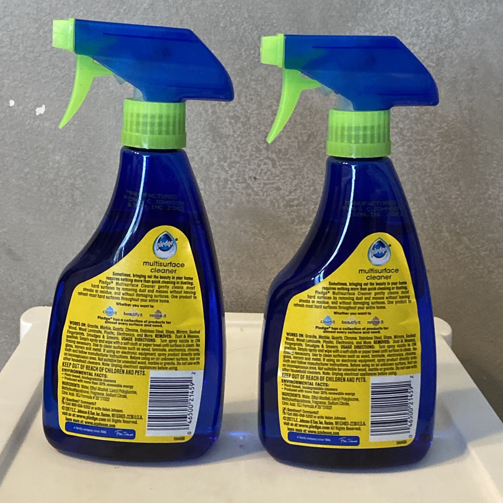 Pledge Multi-Surface Clean It Fresh Citrus 16 fl oz Lot Of 2 Spray Bottles New