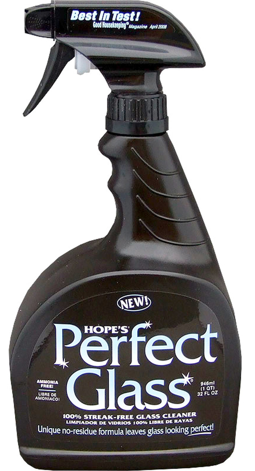 HOPE’S Perfect Glass streak free GLASS CLEANER ammonia free 32 ounce HOPES 32PG6