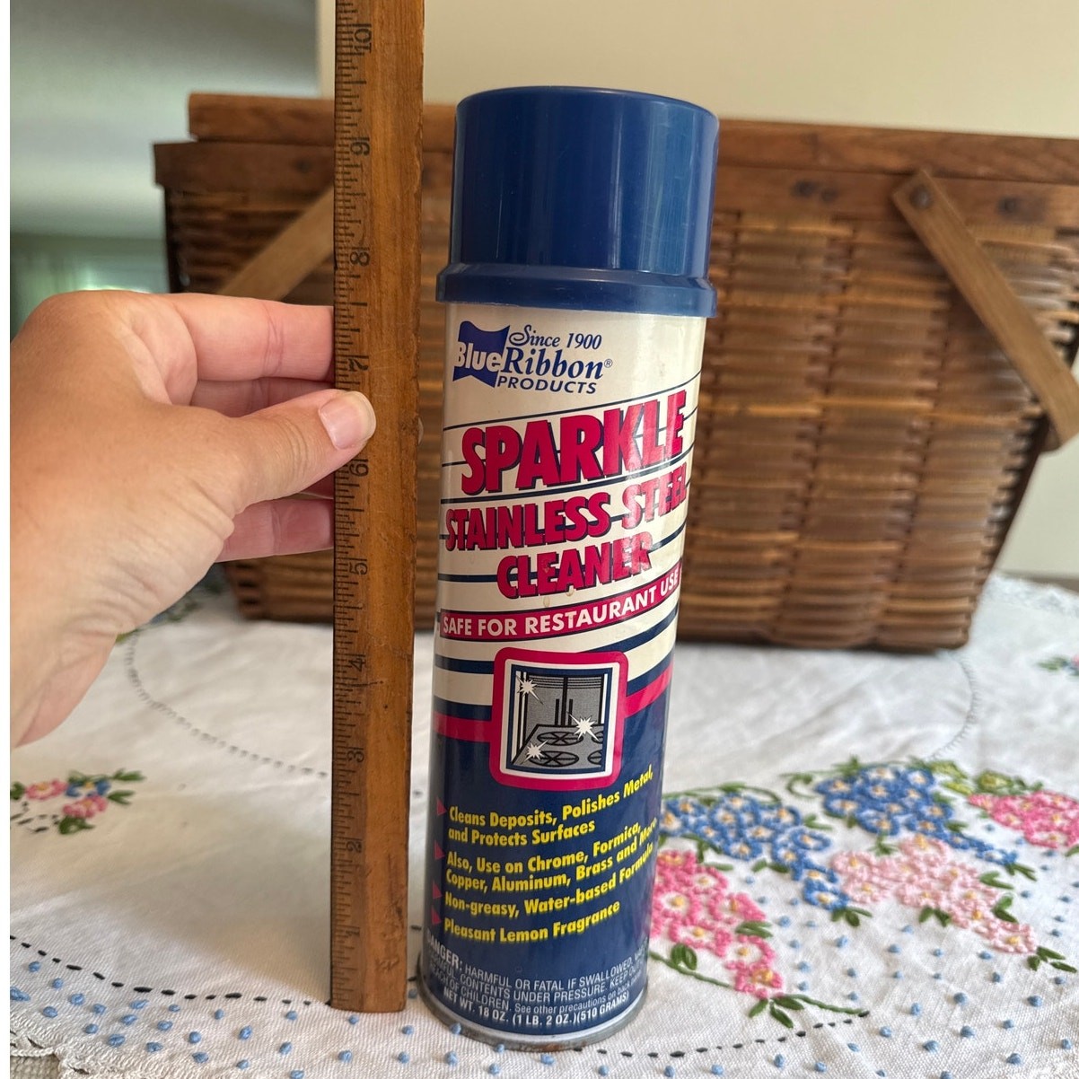 Stainless Steel Cleaner Vintage Blue Ribbon Products Sparkle 18oz Discontinued