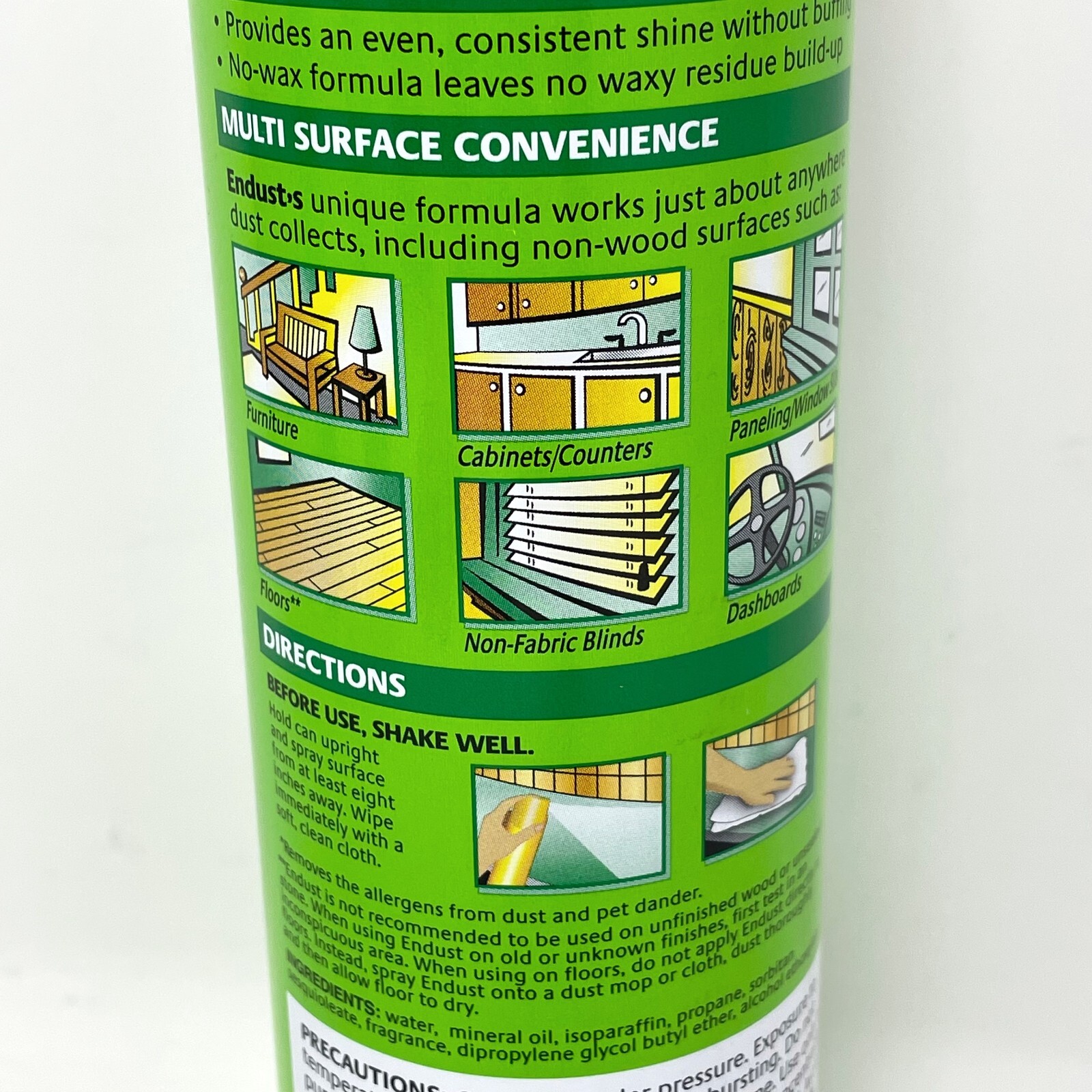 Lot of 3 Endust Multi-Surface Dusting and Cleaning Spray, Green Apple NEW