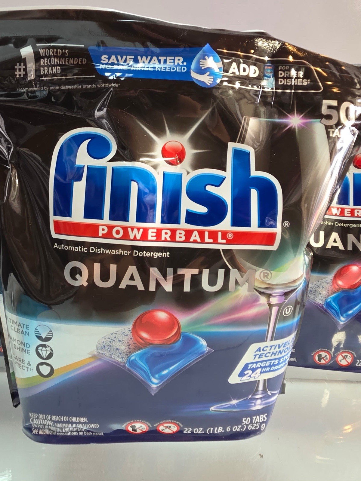 3PK Finish Quantum Dishwasher Tabs, No Pre-Rinse Dishwasher Detergent Tabs Soap.