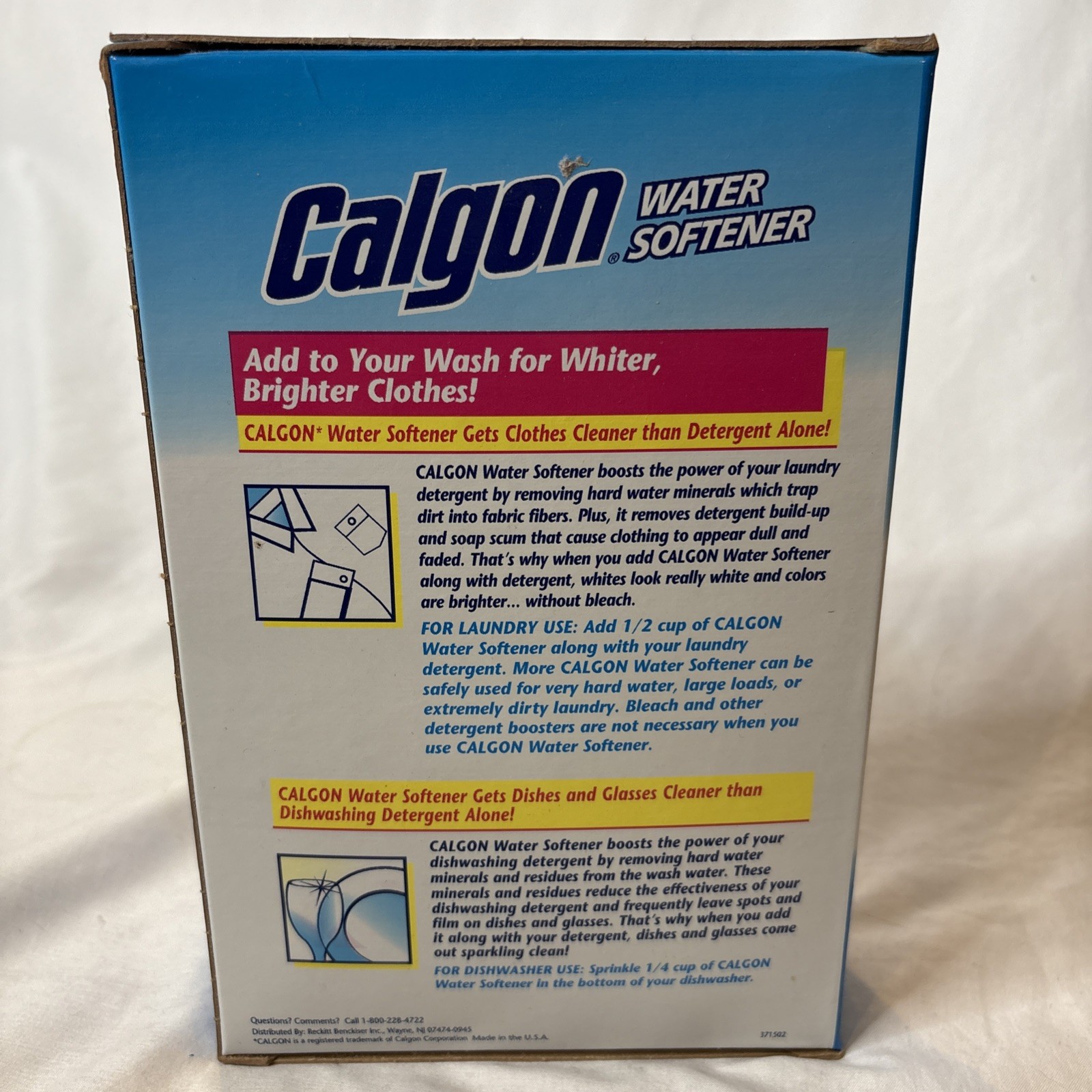Calgon Water Softener Powder 2 lbs 8 oz / 40 oz Open Box 86% Full Vintage