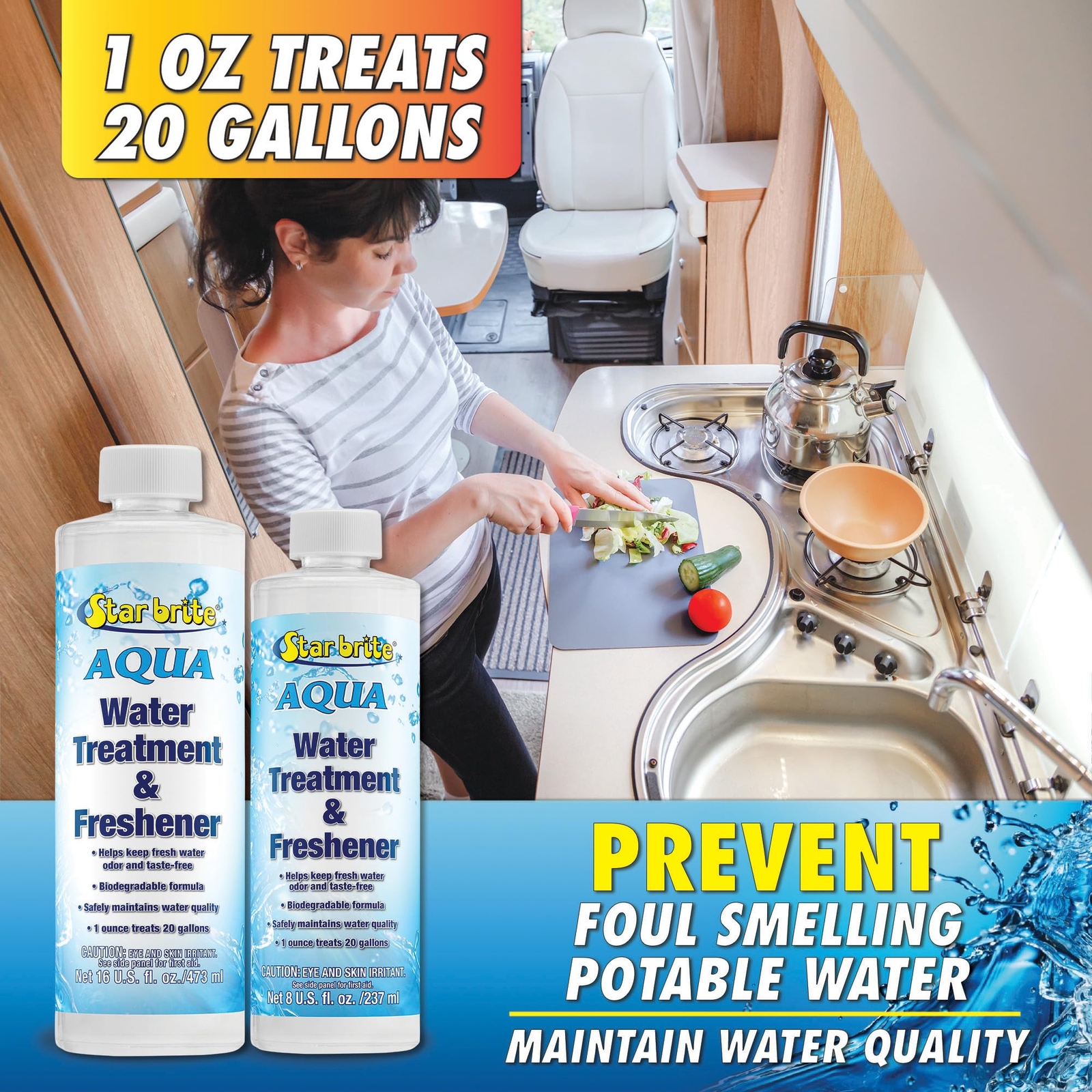Star brite Aqua Water Treatment Freshener 16 oz for Boats and RVs