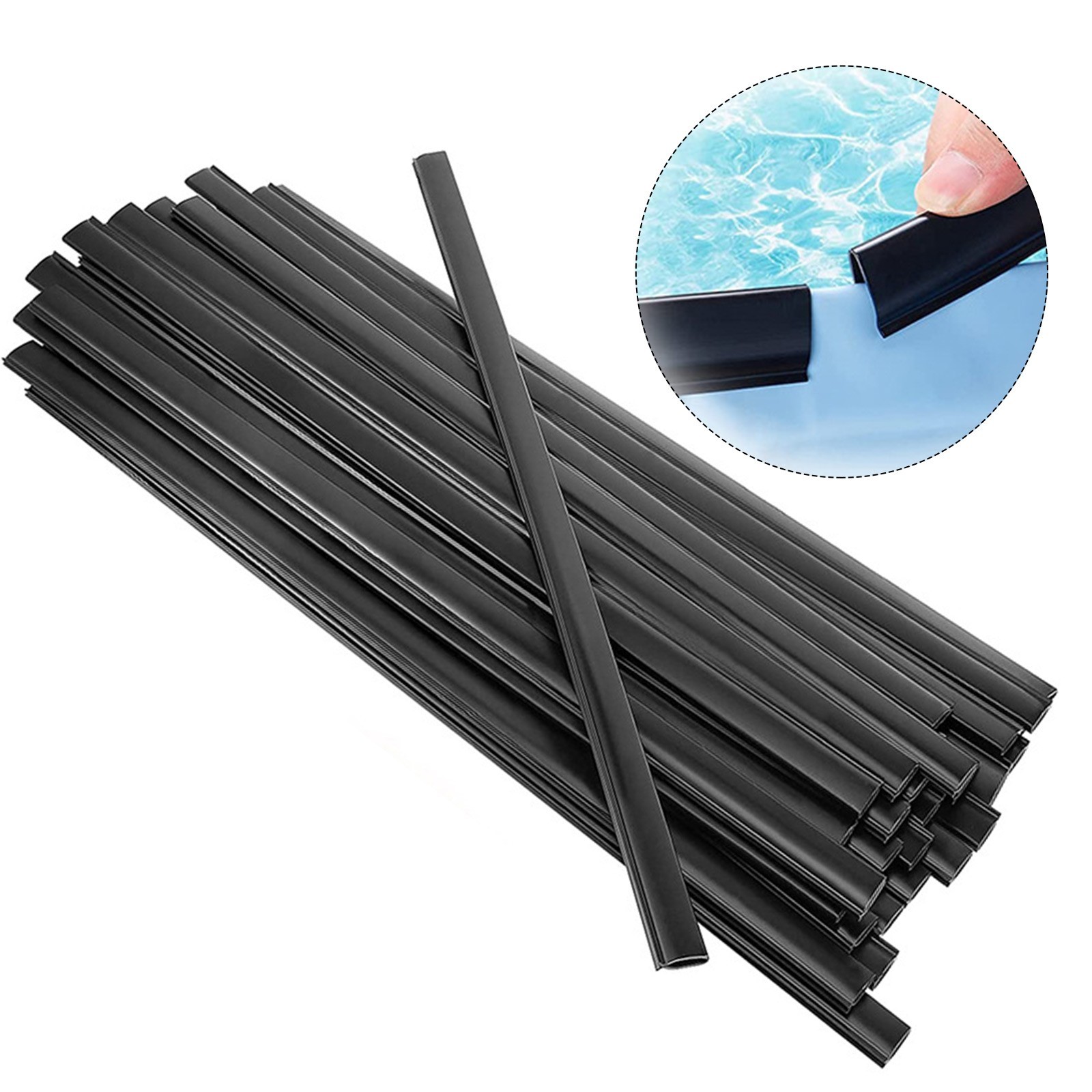 24 Inch Flat Coping Strips for Above Ground Pools For Overlap Liner Fit
