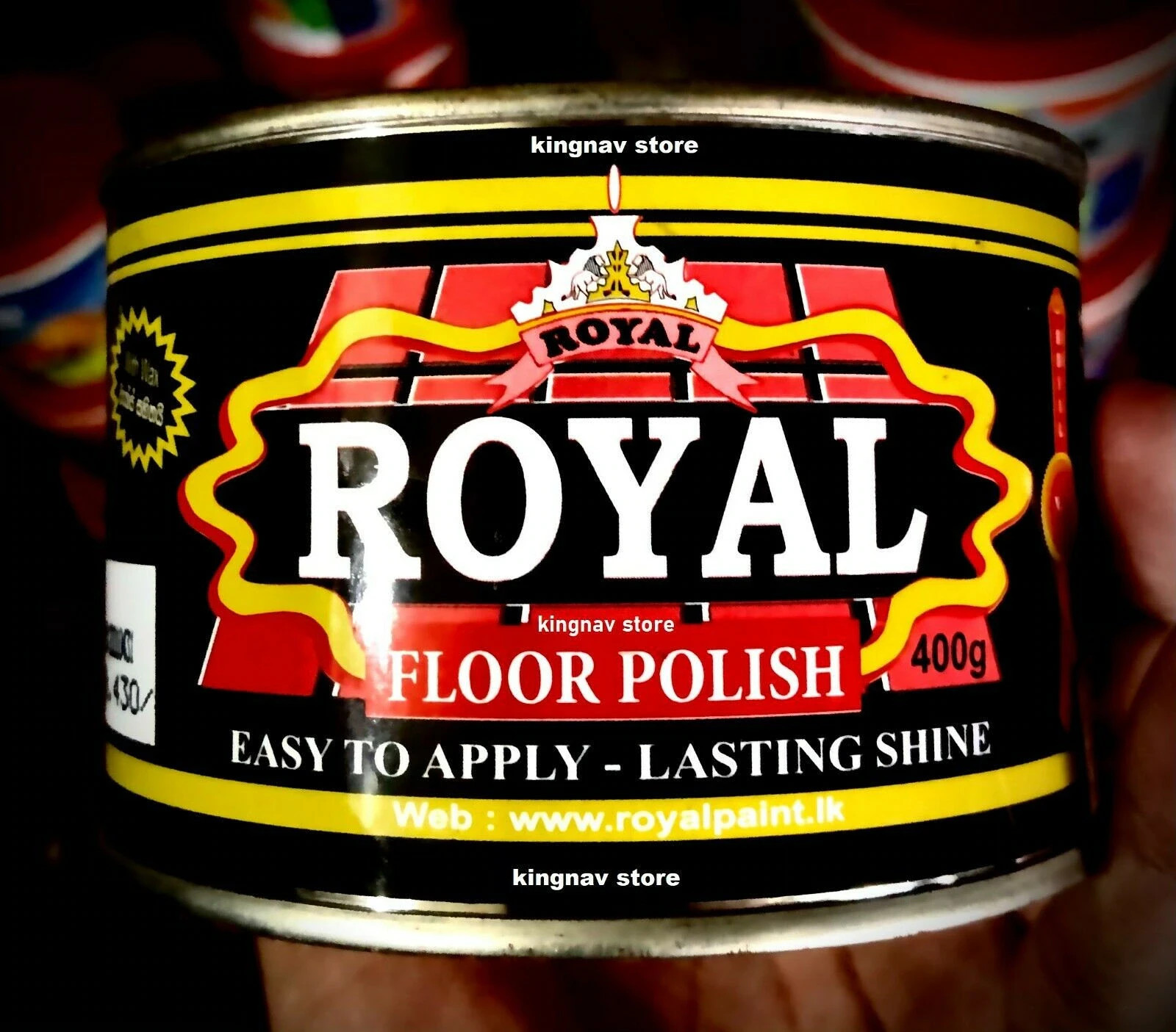 Black Floor Polish For Tiles, Brick, stone, Clay, And Cement 400g