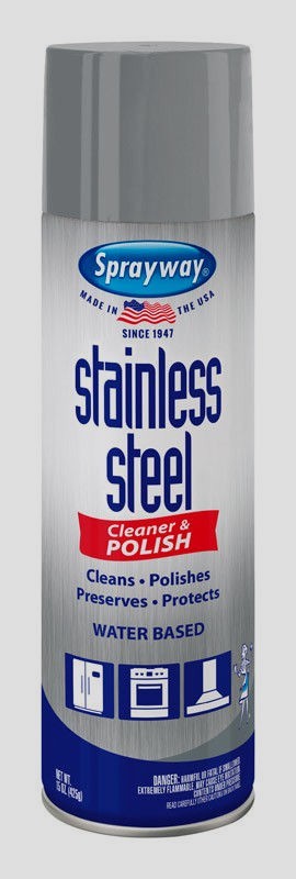 Sprayway 15oz Stainless Steel Metal Pro Cleaner & Polish BBQ Aerosol New #SW148R