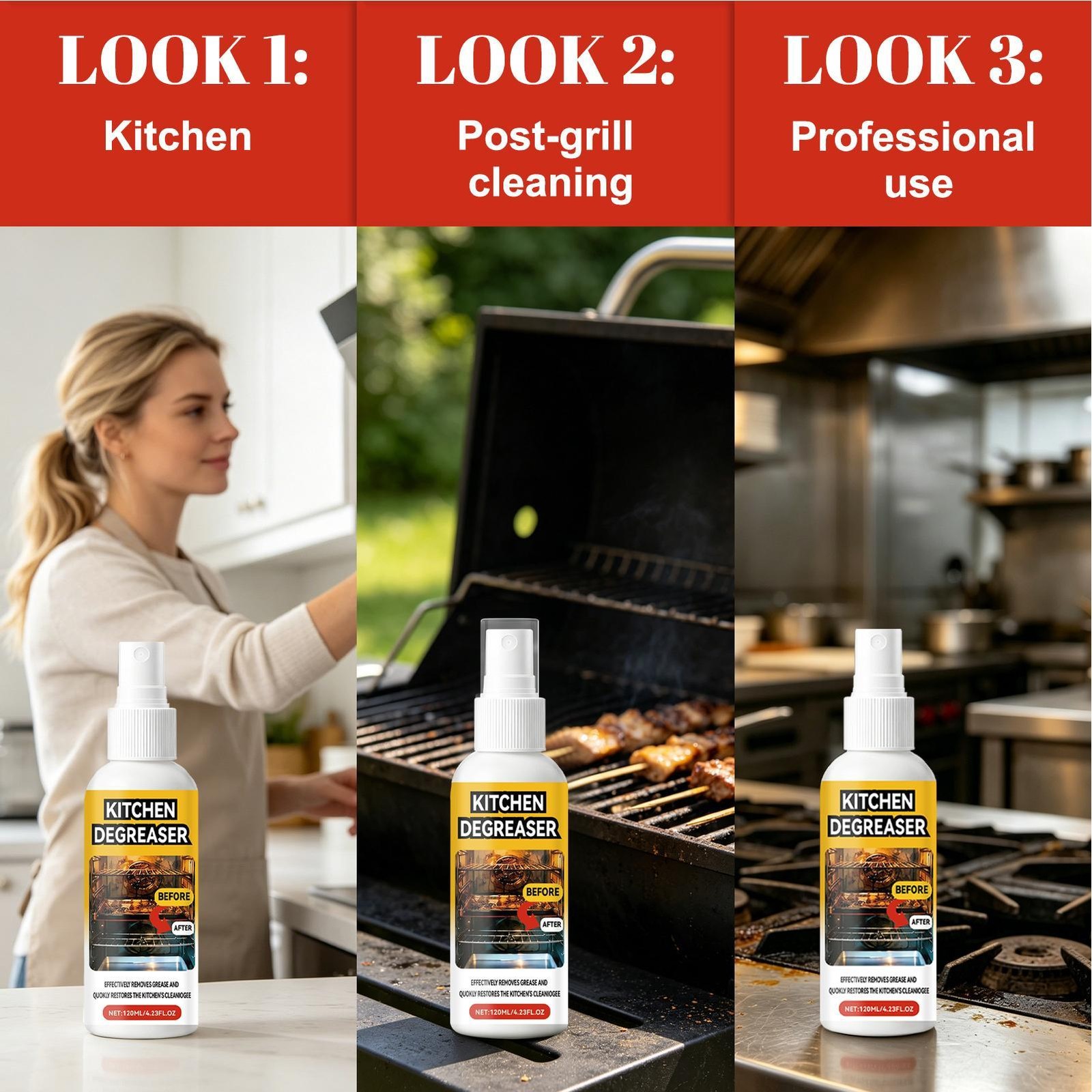 BBQ Degreaser Spray Cleaner for Outdoor Grills & Smokers 120ml