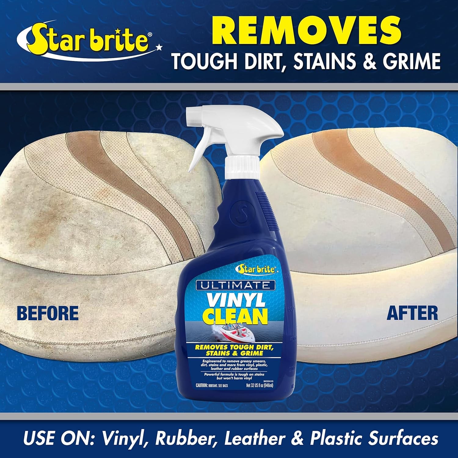 STAR BRITE Ultimate Vinyl Clean Spray – Multi-Surface Cleaner for Auto, RV, Home