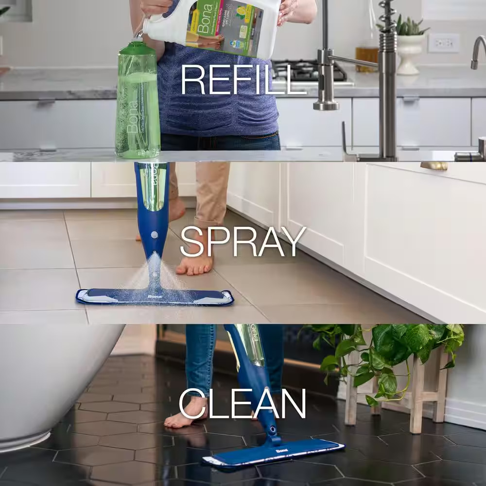 128 Oz. Lemon Mint Scent Hard-Surface Floor Cleaner Refill