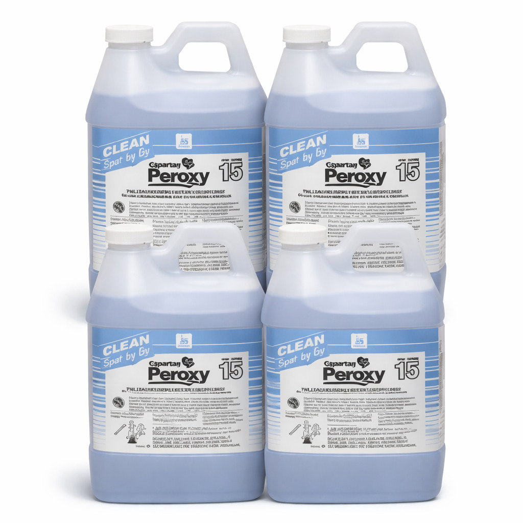Spartan Clean by Peroxy 2 Liter Spring Rain Cleaner 4 Pack Green Seal
