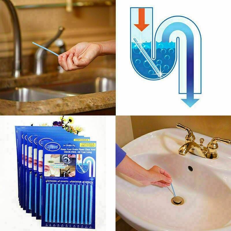 12X Deodorizer Sticks Sani Keeps Drains & Pipes Clean & Odor Free Biodegradable