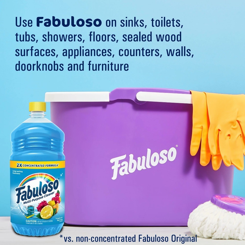 Multi-Purpose Cleaner and Floor Cleaner 2X Concentrated Refill Tropical Spring