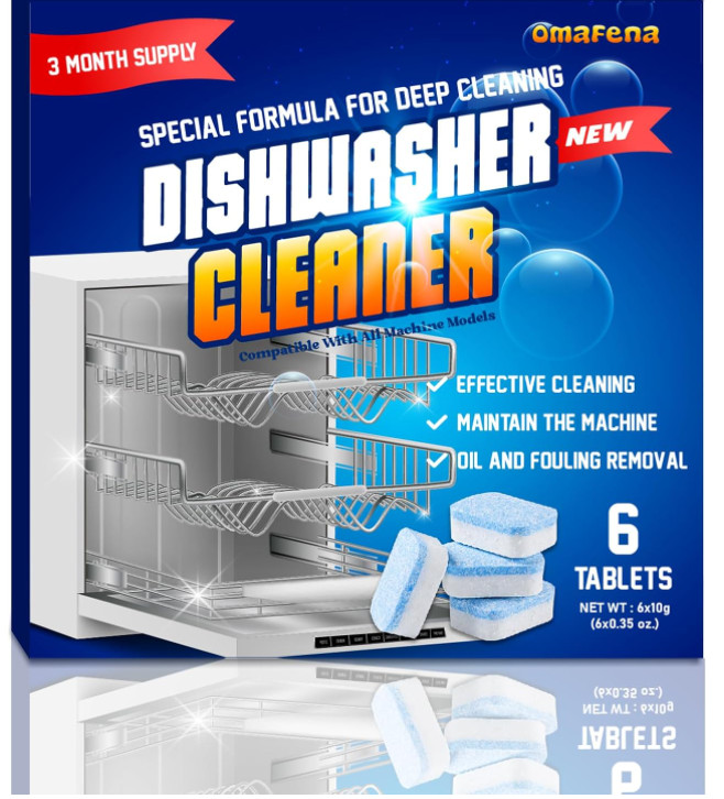 Dishwasher Cleaner tablets Deodorizer 24 Pack 1 Year Supply Deep Cleaning Septic