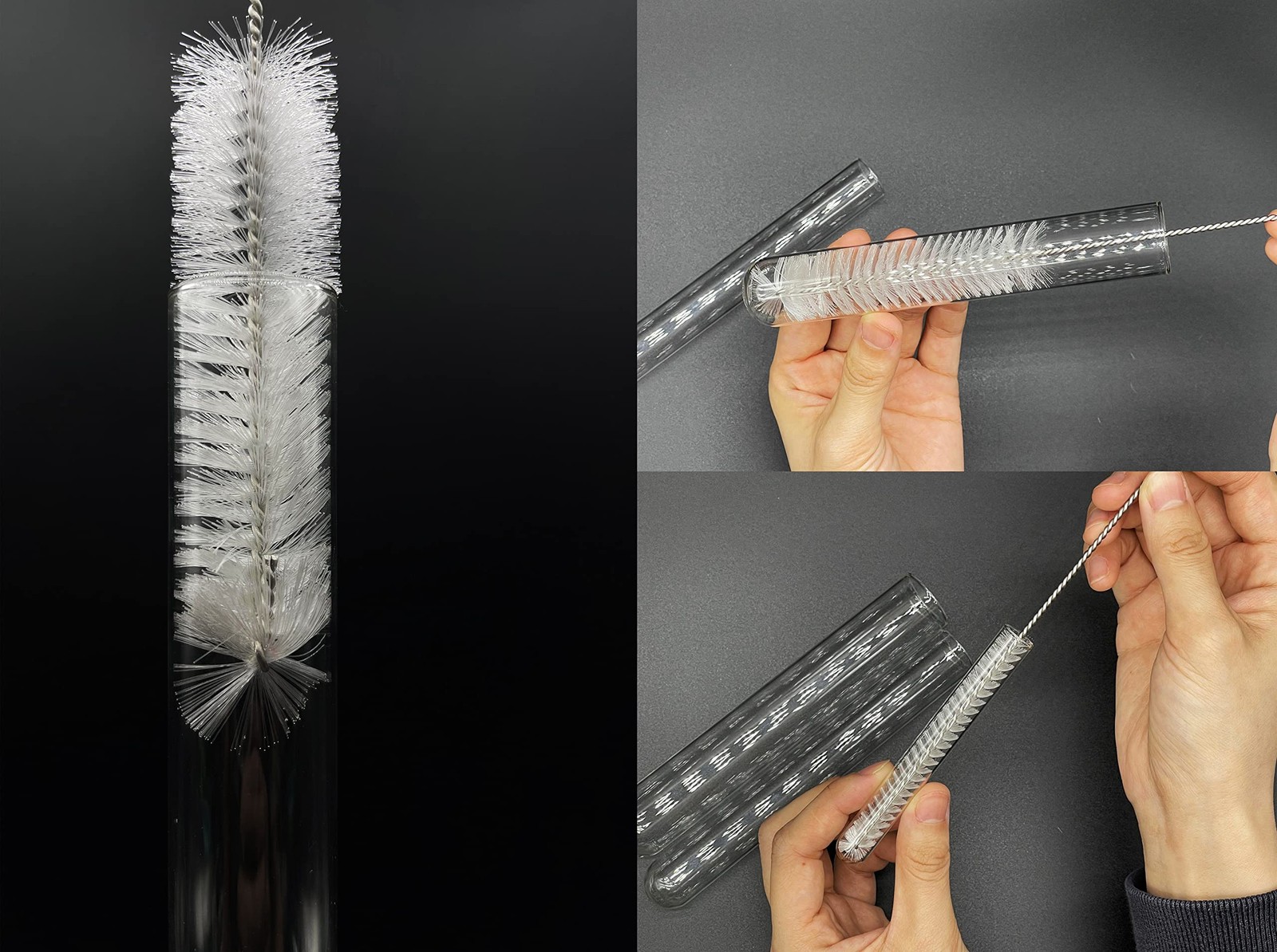 12 PCS Straw Cleaner Brush kit with 2mm-25mm /6.5-10 INCH for Tube and Pipe.T…