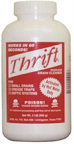 Thrift Drain Cleaner Alkaline Based Drain Cleaner Case of 12 2Lb Granular – Thri