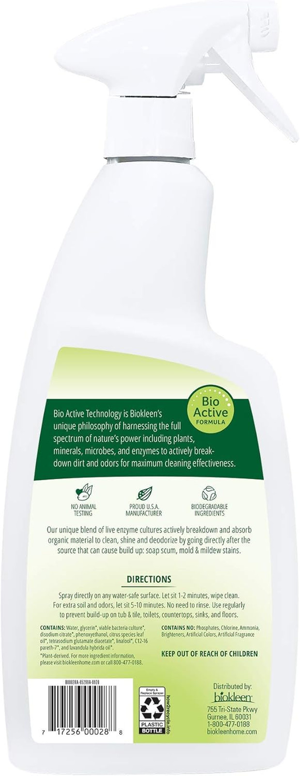 Bac-Out Bathroom Cleaner – 32 Ounce -Eco-Friendly, Non-Toxic, Plant-Based, No Ar