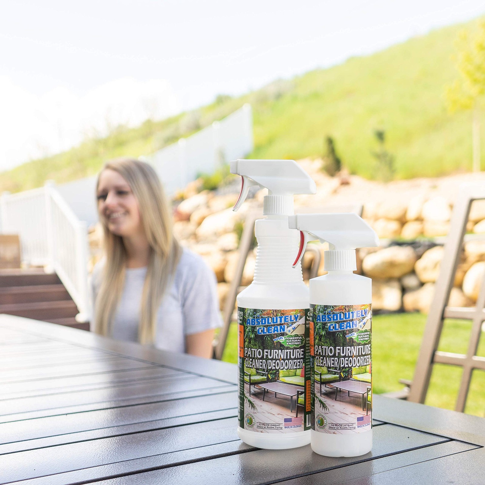 Amazing Patio Furniture Cleaner – Natural Enzymes Easily Remove Dirt, Bird Dr…