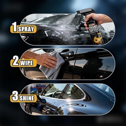 Ceramic Coating for Cars Polish, Paint Sealant Spray Enhancing Car Gloss and Col