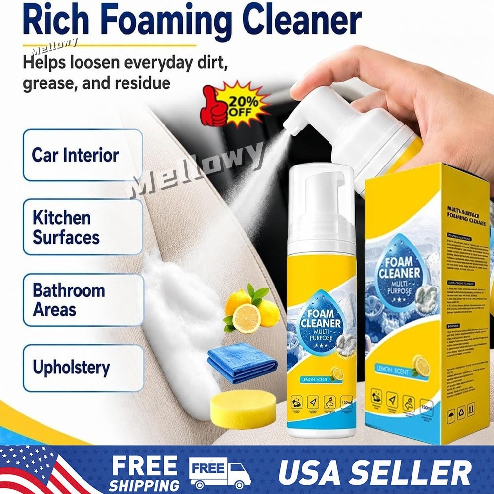 Multi-Enzyme Foam Cleaner,All-Purpose Deep Cleaning Spray For Car,Kitchen,Sofa