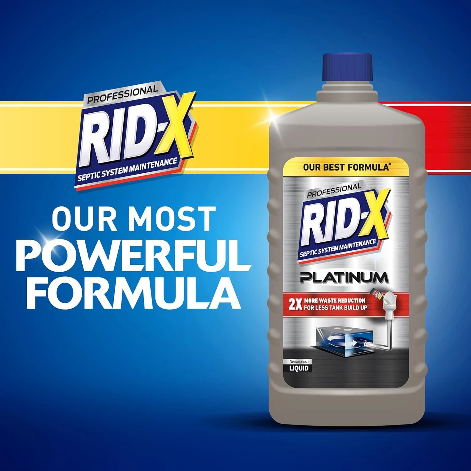 RID-X Septic Tank Treatment Platinum Liquid 6 Month Supply – Our Best Formula