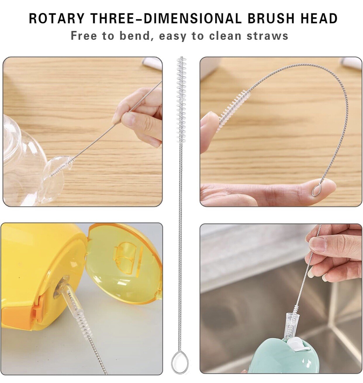 16 Pcs Multi Surface Scrub Brush Set Versatile For Kitchen Cleaning Water Bottle