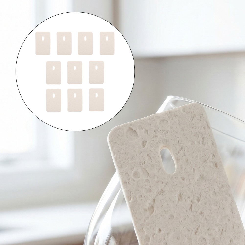 10pcs Compressed Wood Pulp Sponges, White Cleaning Sponges for Baby Bottles and