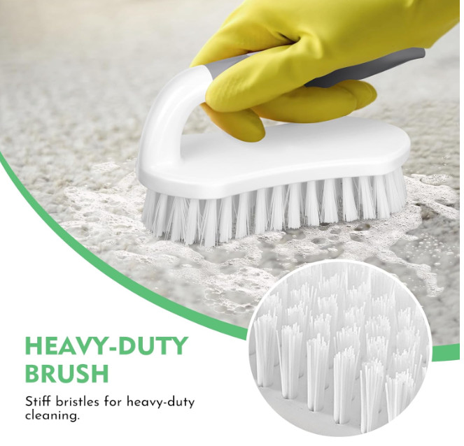 Scrub Brush, Heavy-Duty Scrub Brushes for Cleaning with Stiff Bristles Cleaning