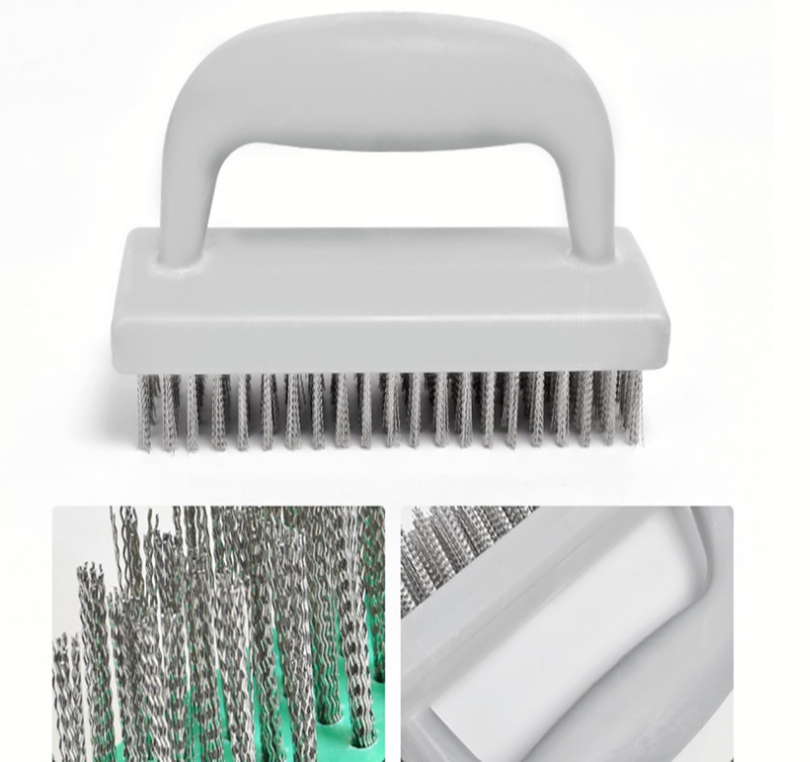 Large Heavy Duty Rust Removal Brush Stainless Steel Wire Brush 2-piece Set, 6…