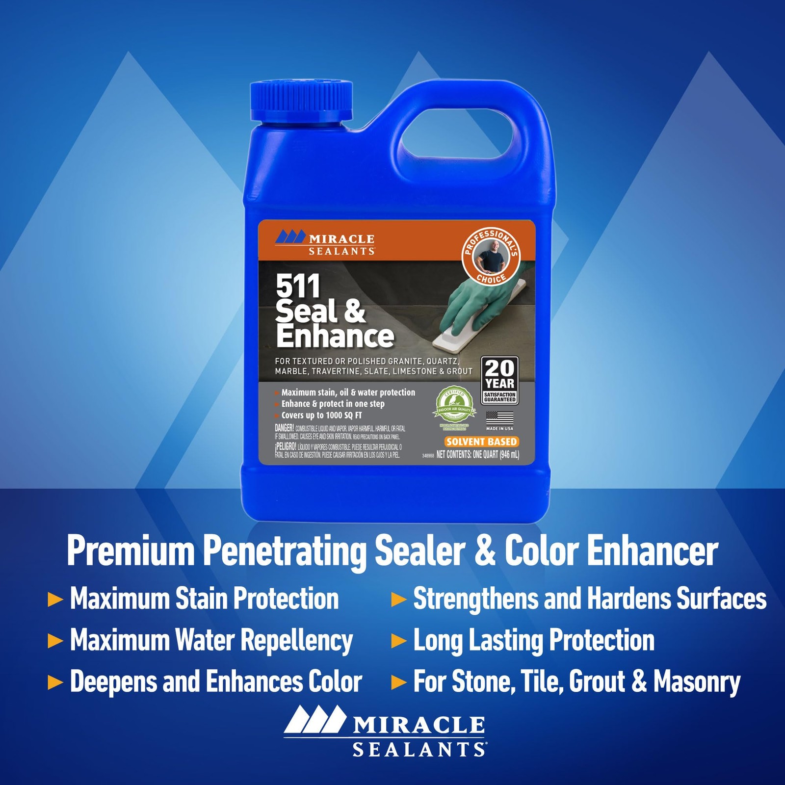 Miracle Sealants 511 Seal & Enhance Premium Enhancing Sealer for Stone & Tile…