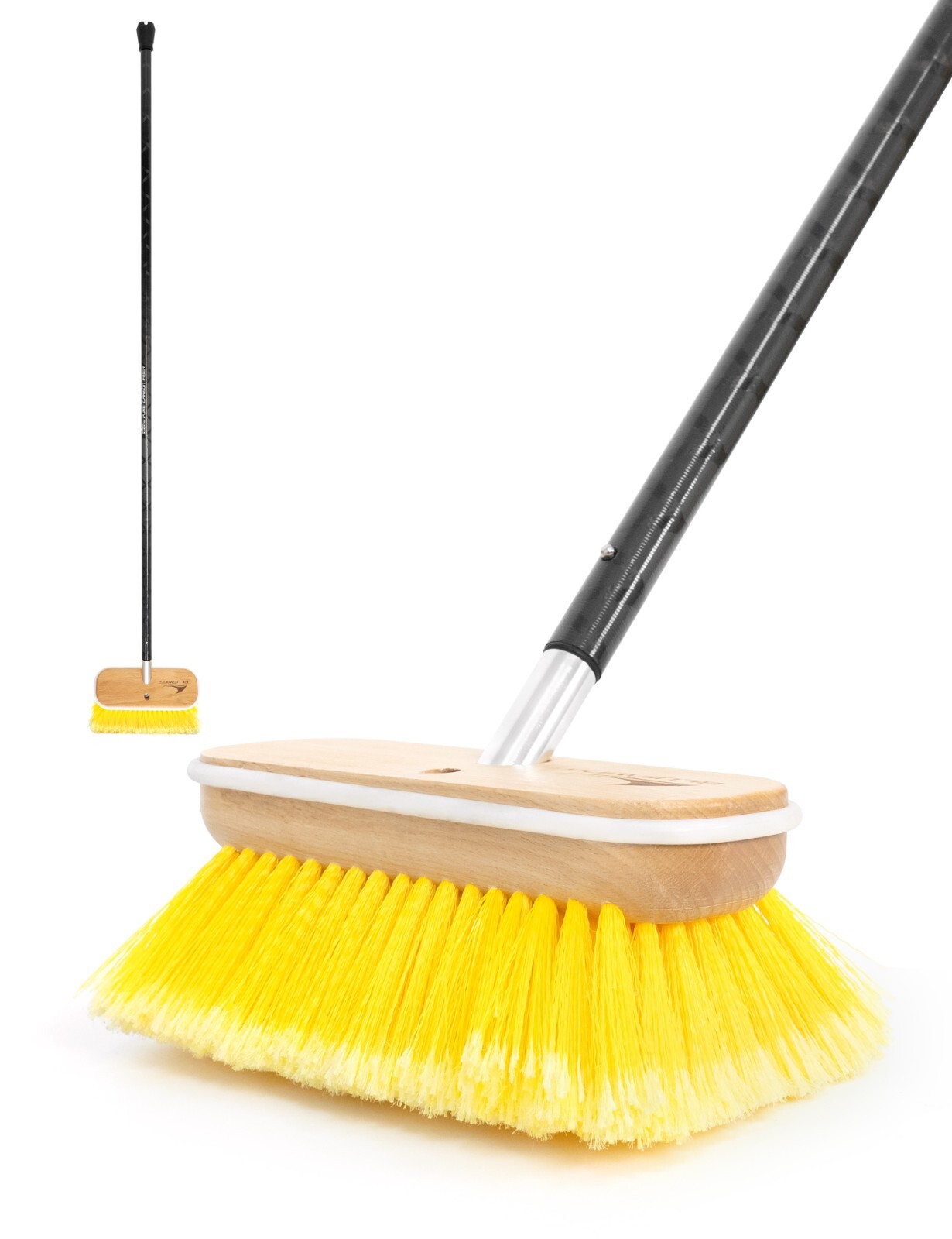 BLUEWING 4/6/8ft Heavy Duty Deck Brush Boat Brush Carbon Fiber Handle US Seller