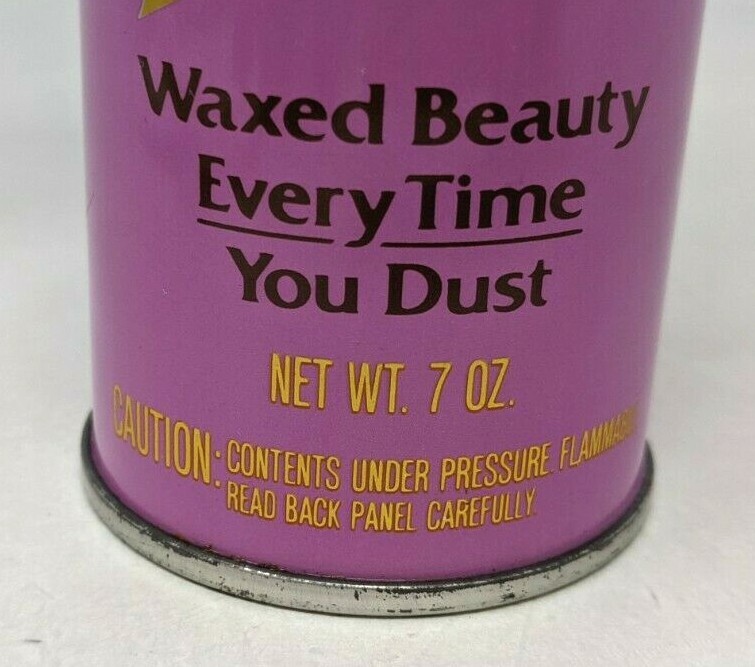 VTG 1982 SC Johnson Wax Pledge Waxed Beauty Lavender 7 Oz Metal Dust Spray Can