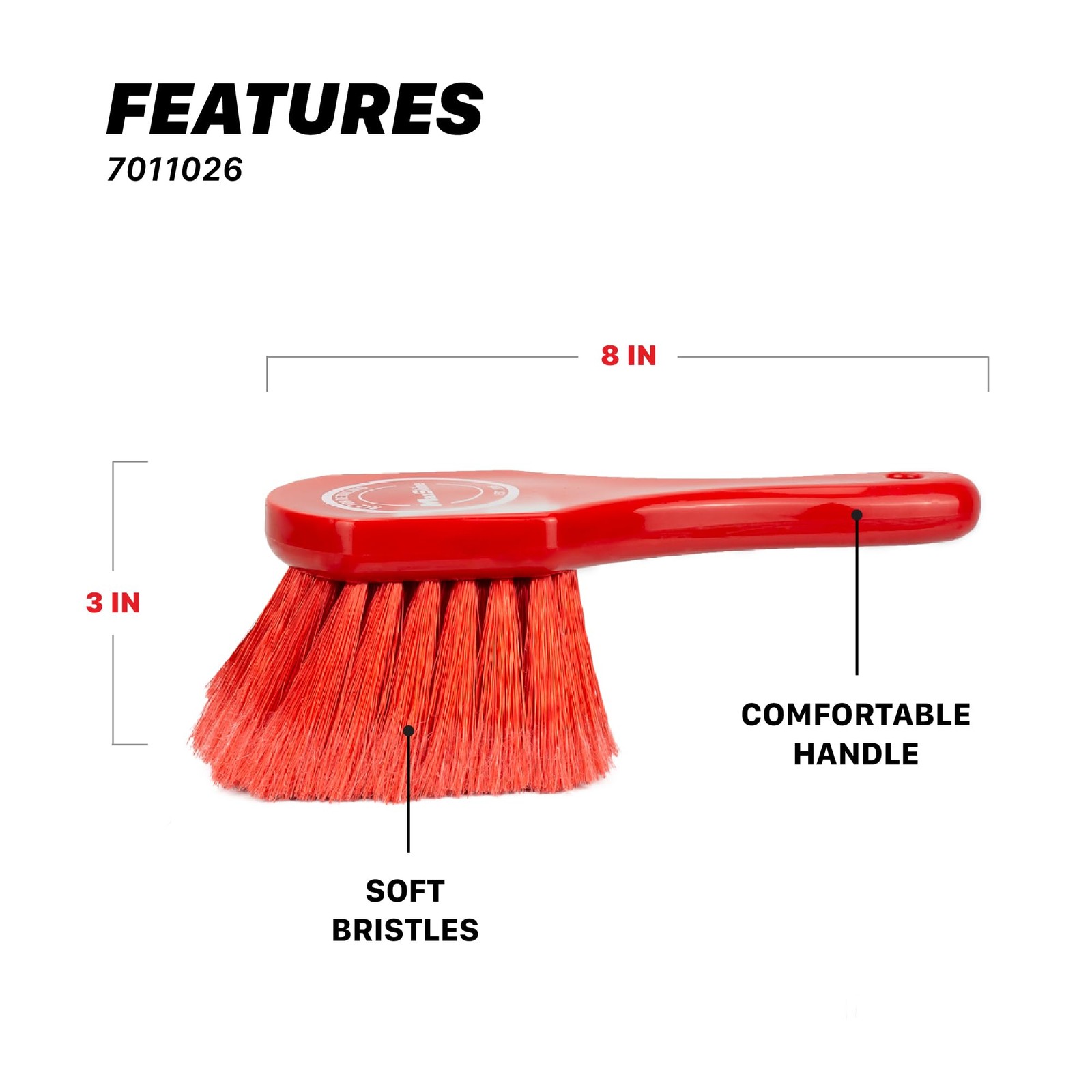 Universal Cleaning Brushes (3-Piece Set) – Heavy-Duty, Medium-Duty, Soft Bris…