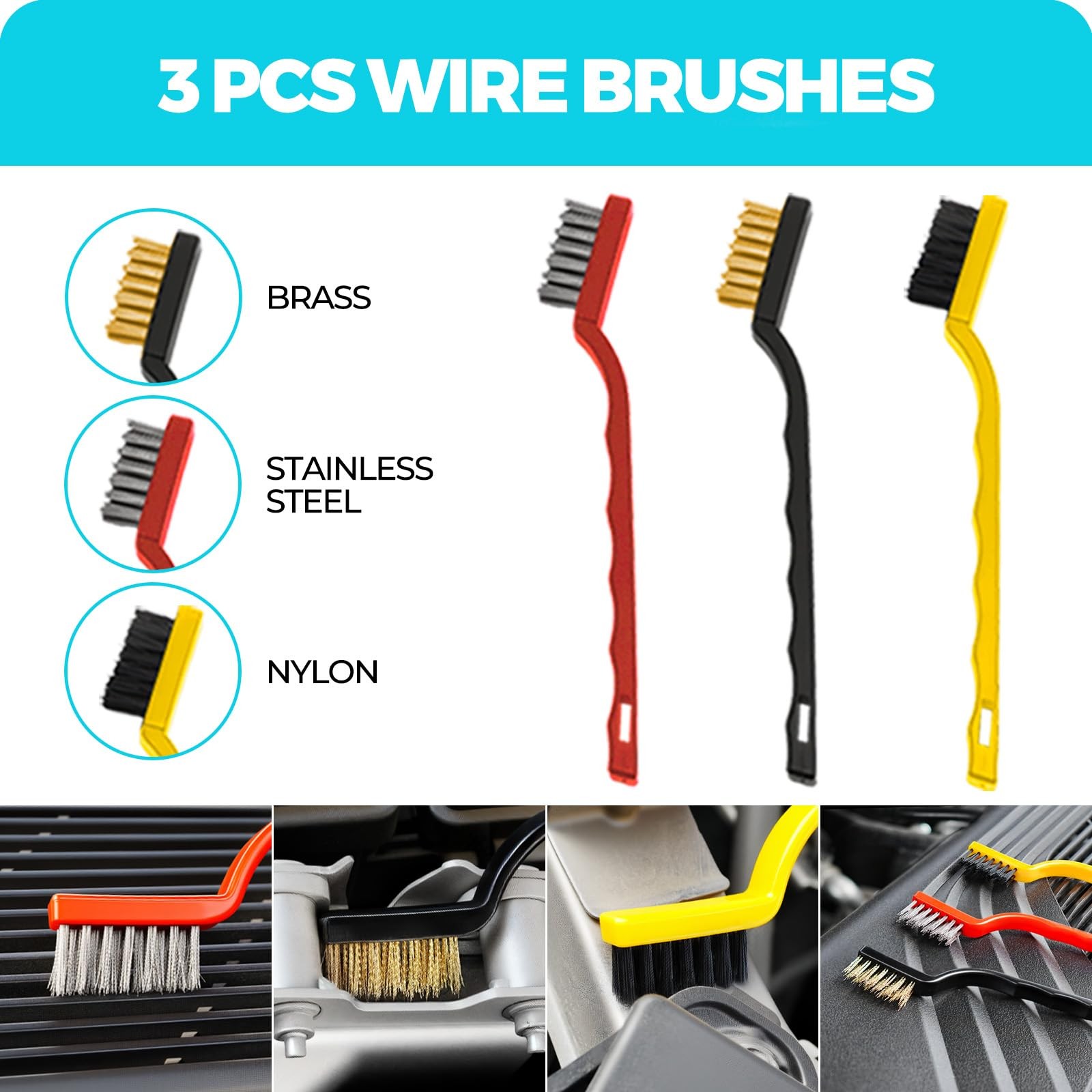 ALFLOD 30Pcs Car Detailing Kit, Car Detailing Brush Set, Car Wash Cleaning Kit,