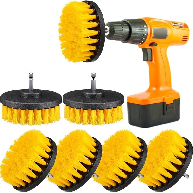 Drill Brush Attachment Kit Cleaning Bathtub Sink Tile Grout Shower Auto New