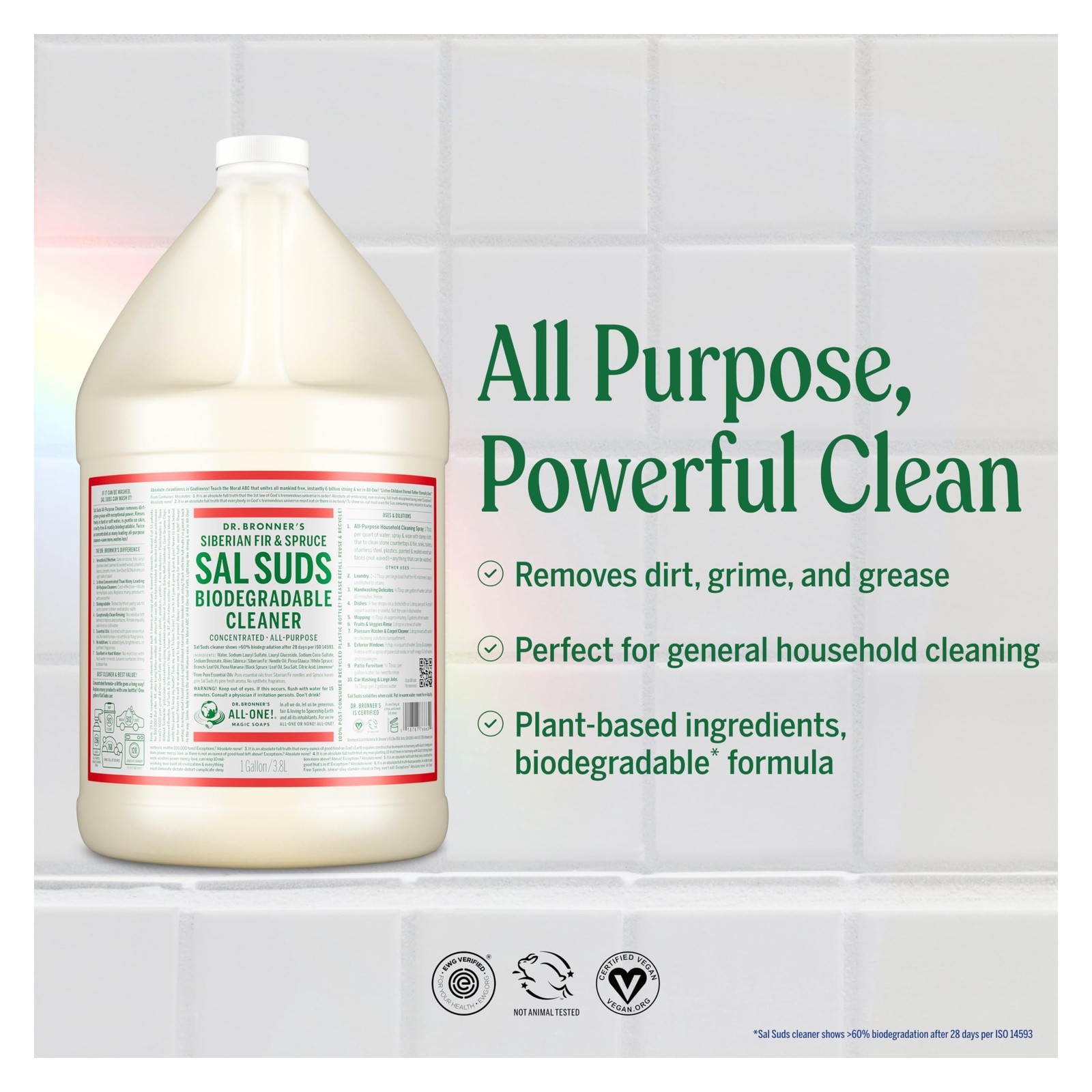 Dr. Bronner’s Sal Suds Biodegradable Cleaner 1 Gallon Fir & Spruce