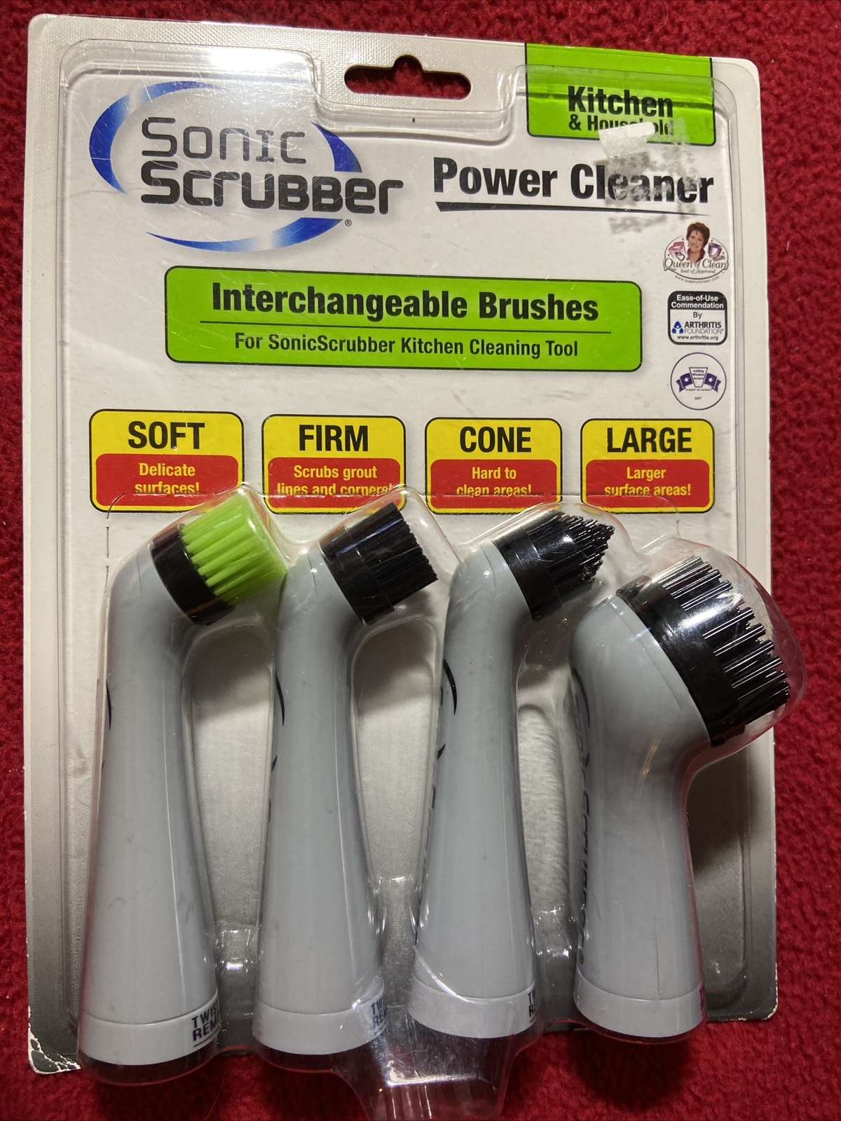 NEW Sonic Scrubber Power Cleaner Brush Heads Kitchen Cleaning Tool