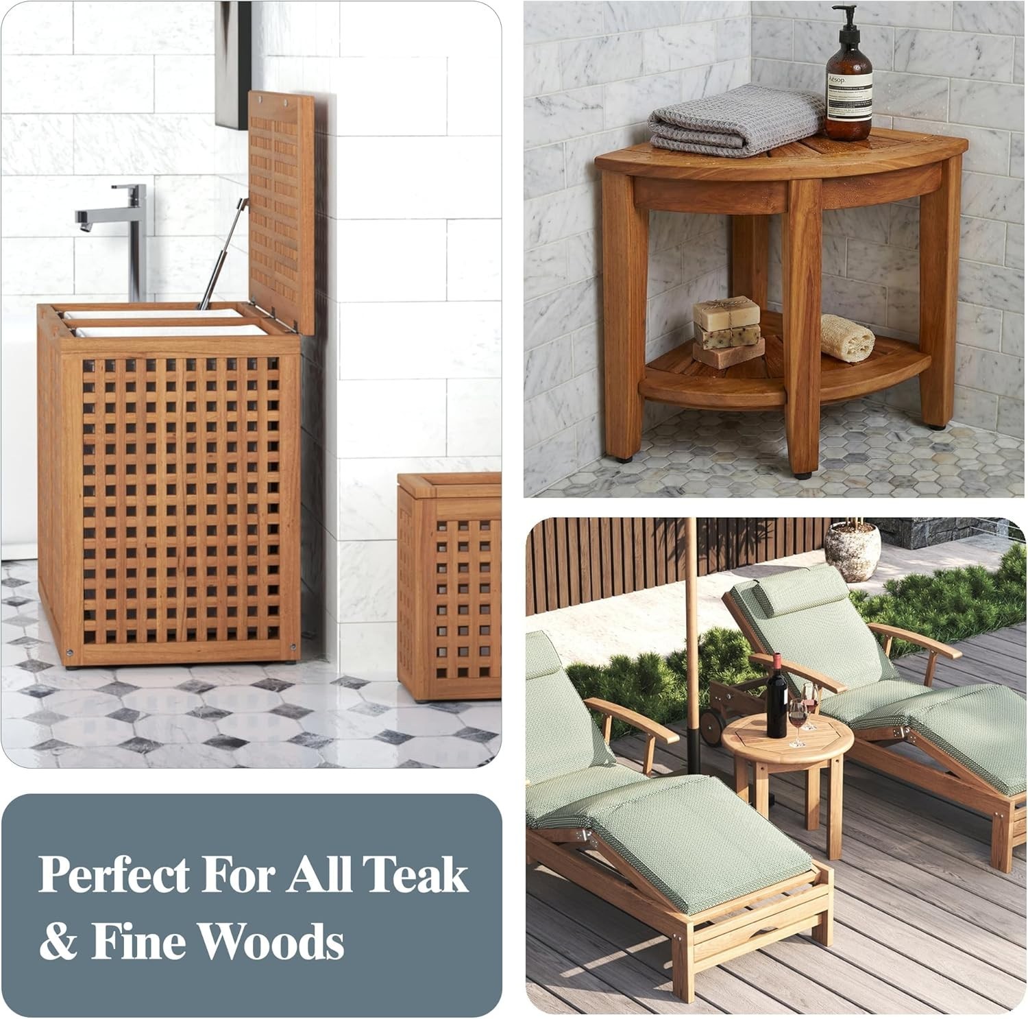 Wood Restoration Duo – 6oz Teak Cleaner and Oil for Stunning Furniture Revamp
