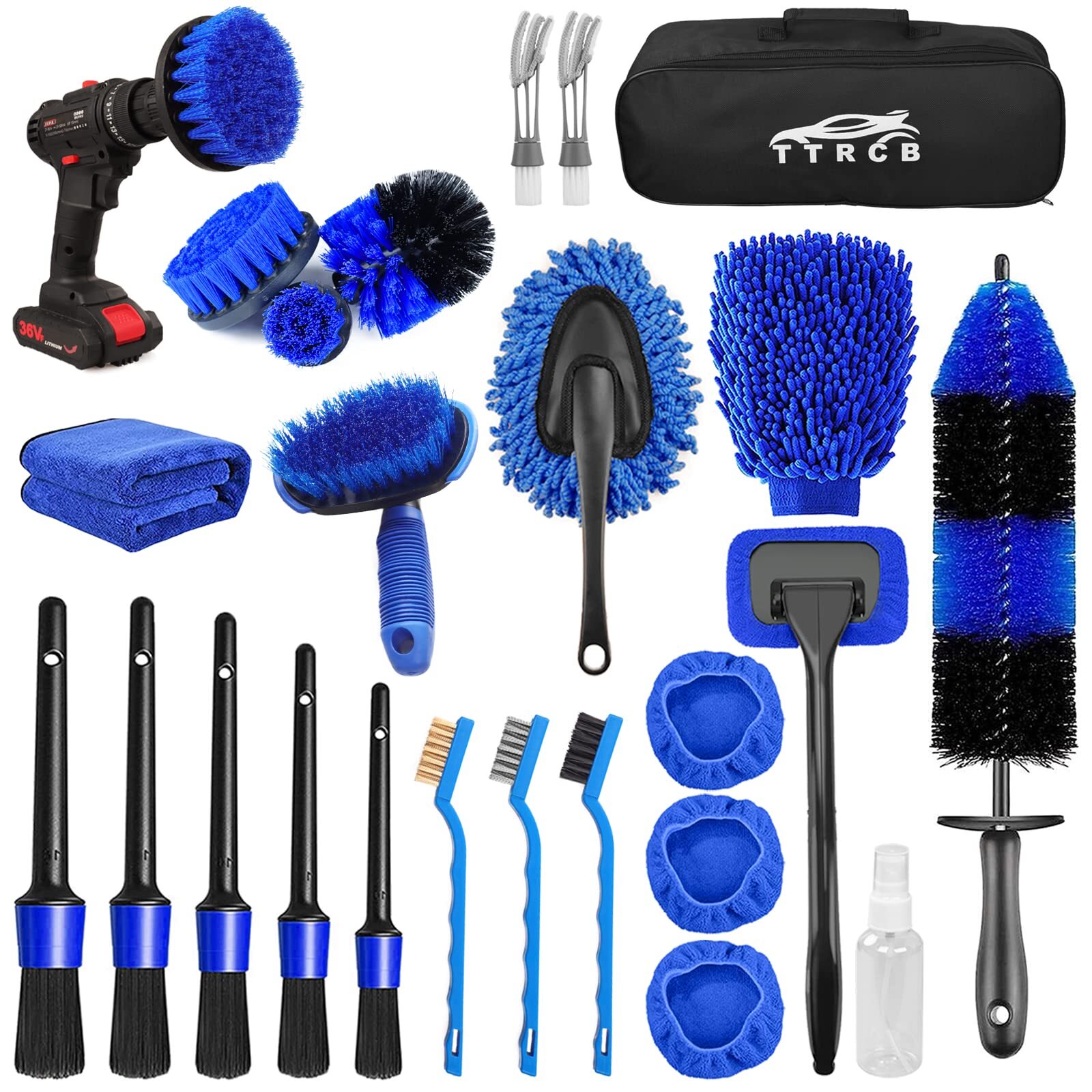 26Pcs Car Detailing Brush Set – Professional Car Care Kit for Cleaning