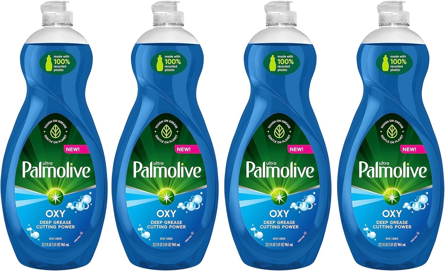 Ultra Dish Soap – Oxy Power Degreaser, 32.5 Fl Oz, Pack of 4 for Tough Stains