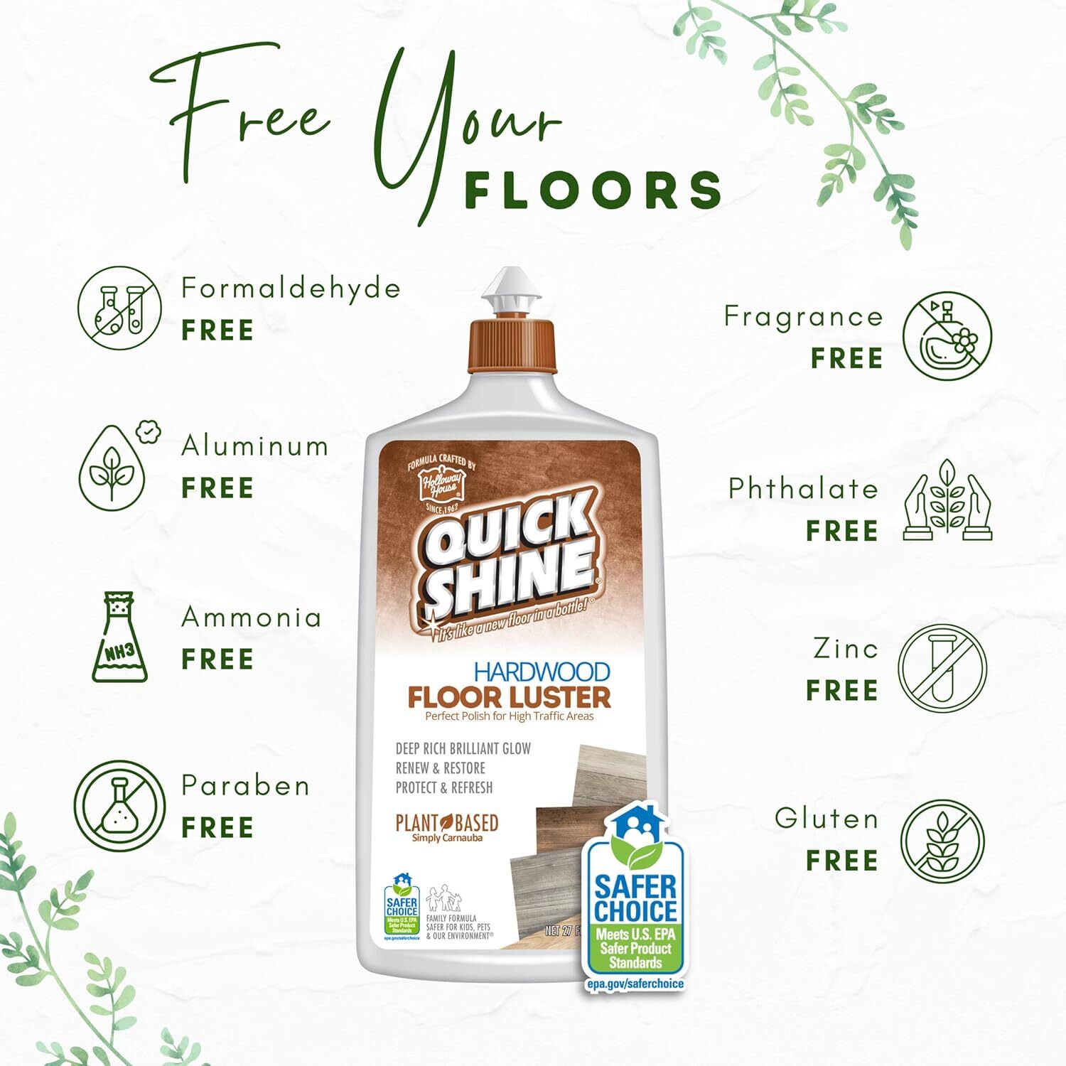 Holloway House 77773 Quick Shine 27 oz Hardwood Floor Polish / Finish / Luster
