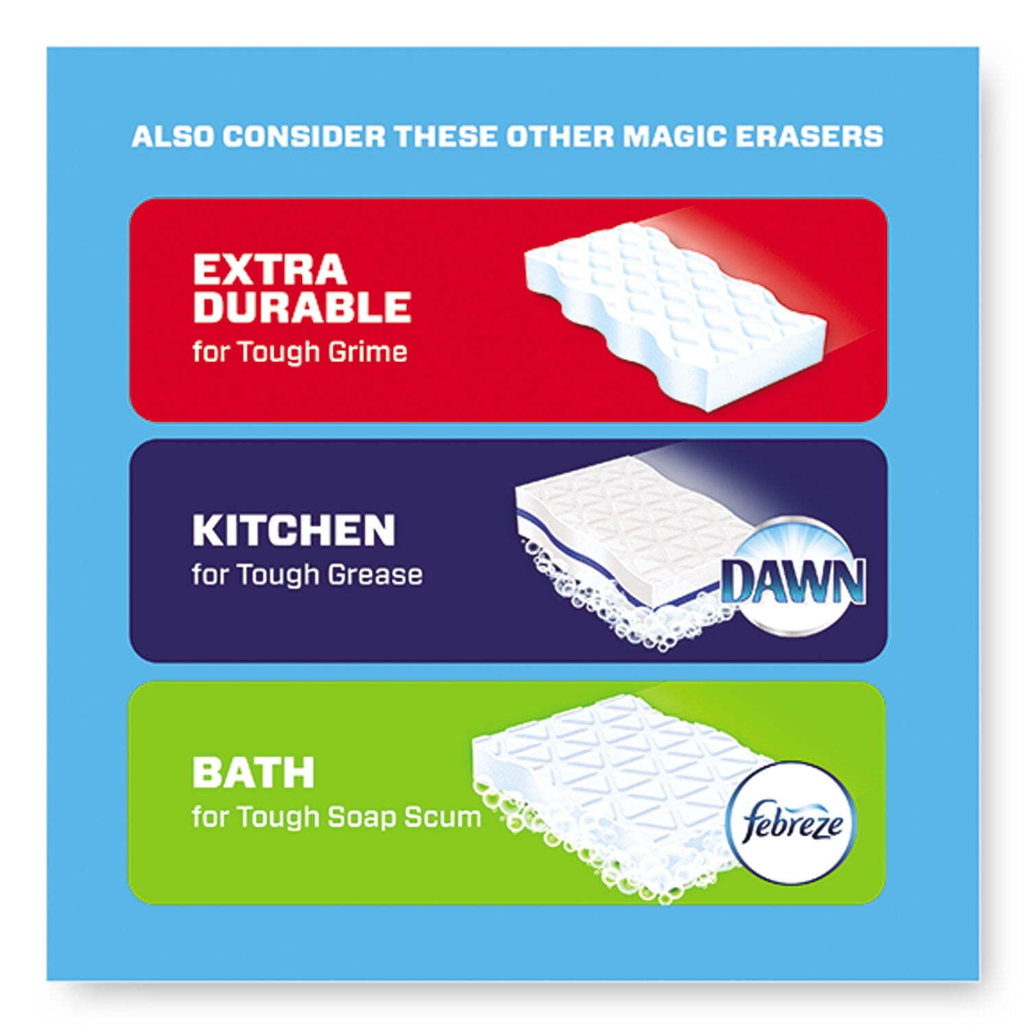 Magic Eraser Original, Cleaning Pads with Durafoam, 6 Ct