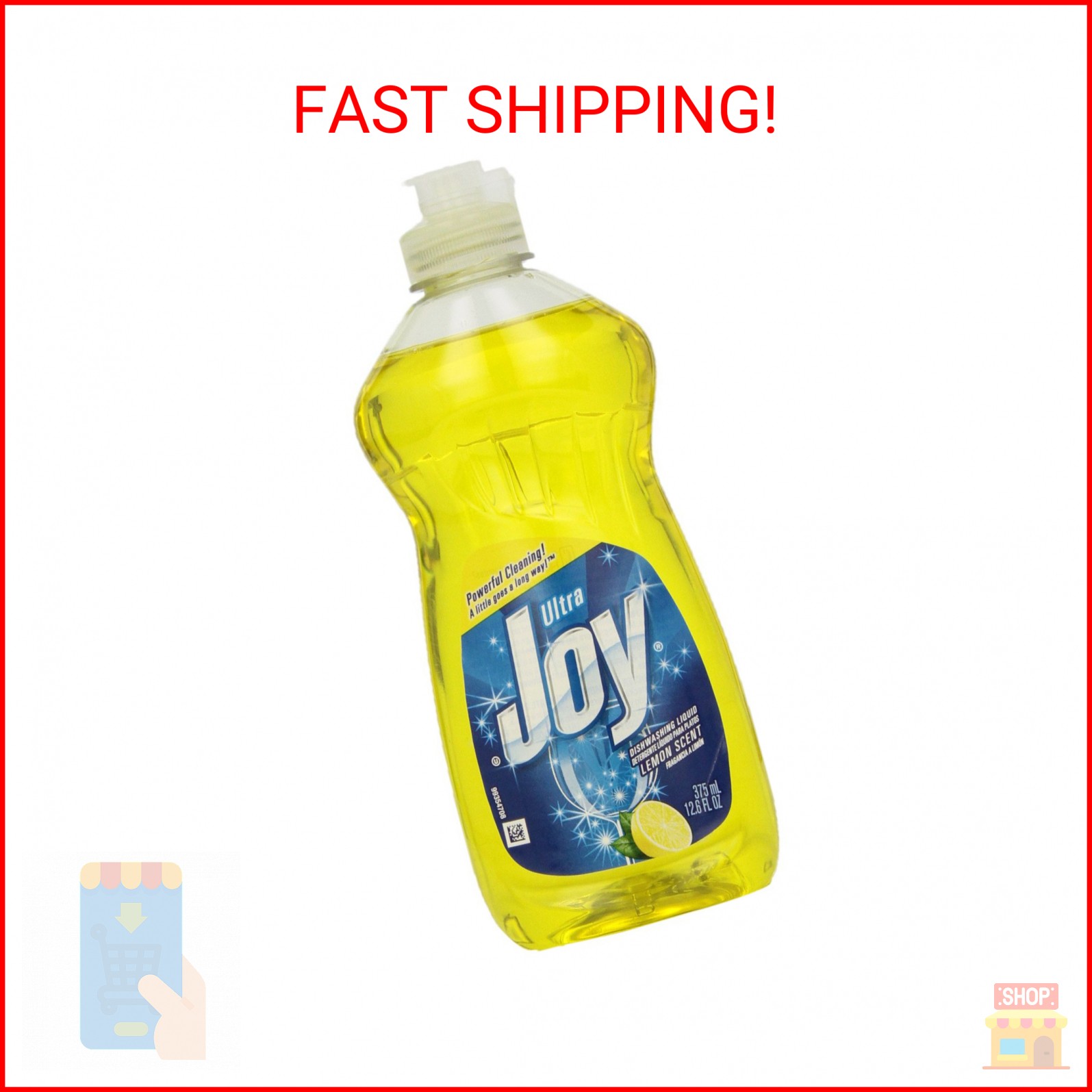 Joy Ultra Dishwashing Liquid Dish Soap, Lemon, 12.6 fl oz