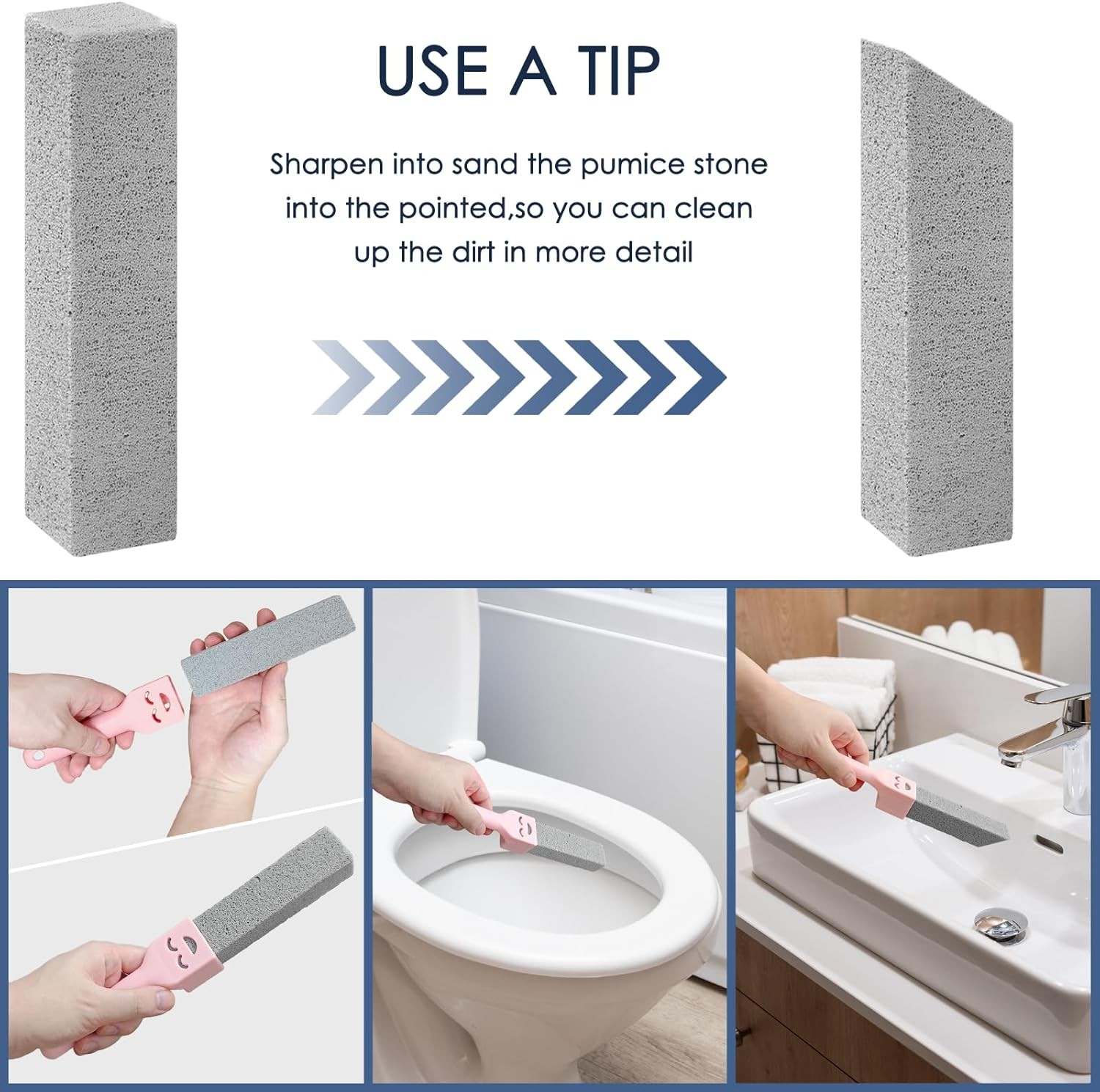 36 Pack Pumice Stone Toilet Bowl Cleaner with Handle Pumice Stone for Cleaning T
