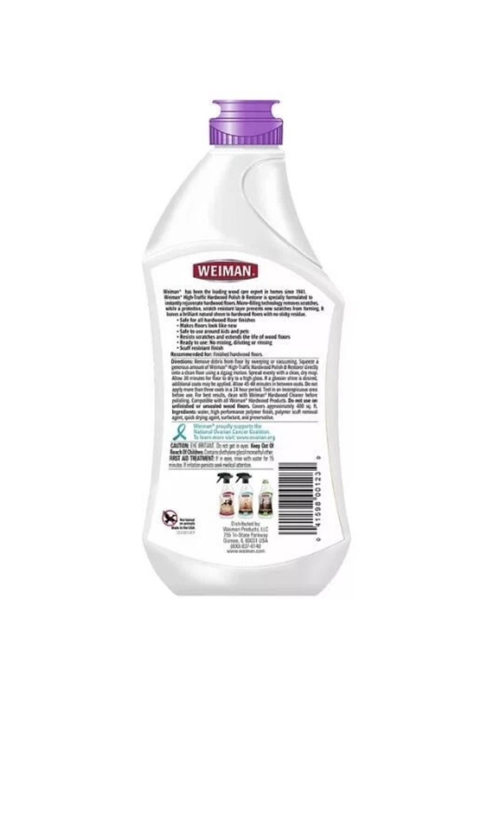 Weiman 123 High Traffic Hardwood Polish & Restorer 27 Oz