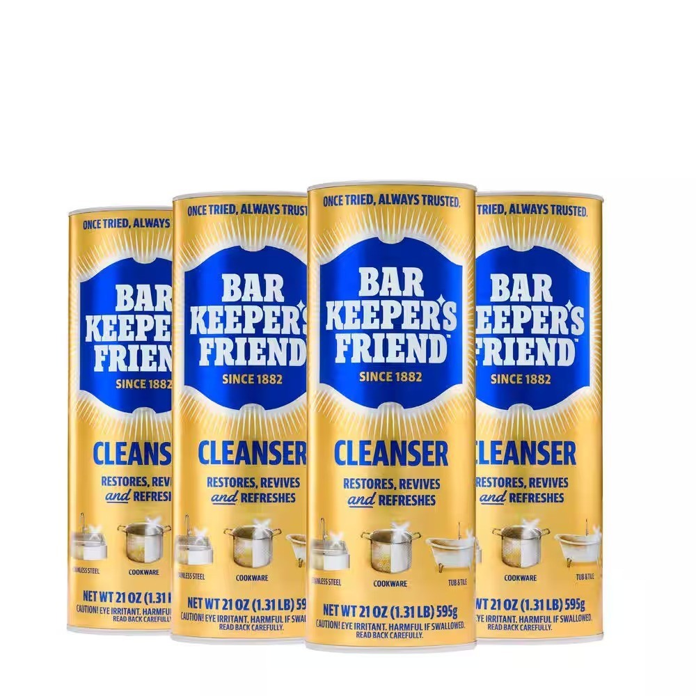 Bar Keepers Friend 21 oz. All-Purpose Cleaner and Polish (4Pack) stains and lime
