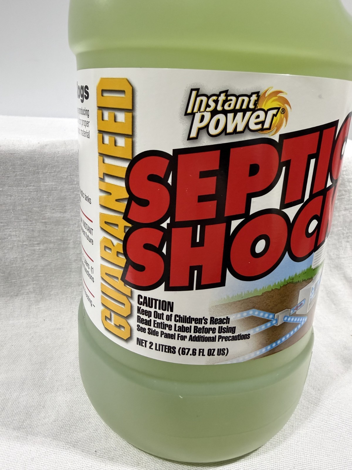 Instant Power Septic Shock, 67.6 fl oz (2 Liter), Super Charged for Clogged Sept