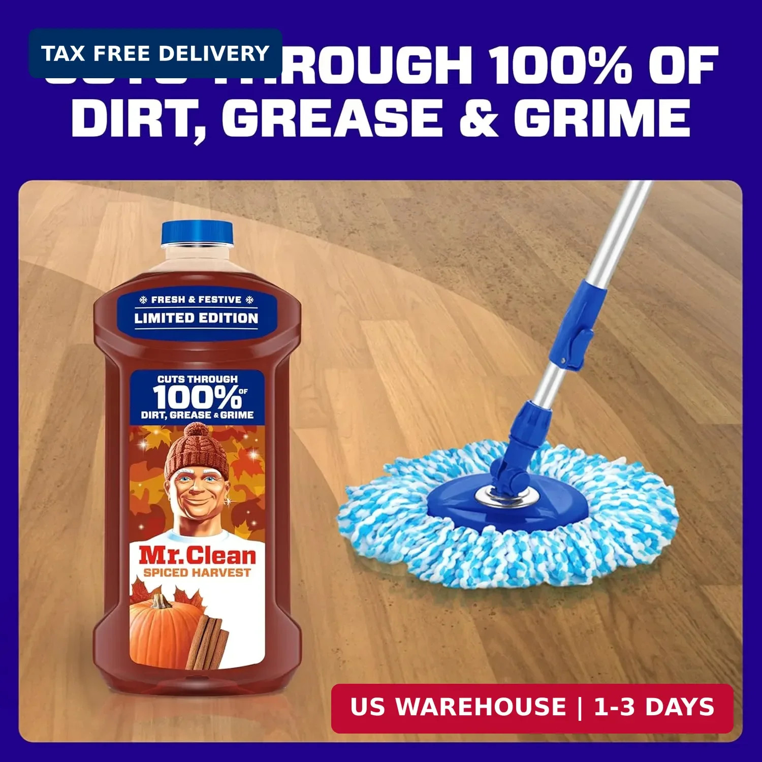 Mr. Clean All Purpose Cleaner, Cleaning Liquid, Spiced Harvest, 41oz