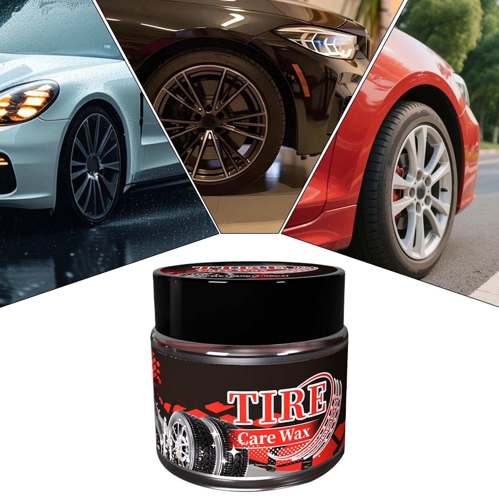 Tire Wax Long Lasting Car Rim Cleaner 30g Polishing Car Detailing Rim